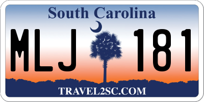 SC license plate MLJ181
