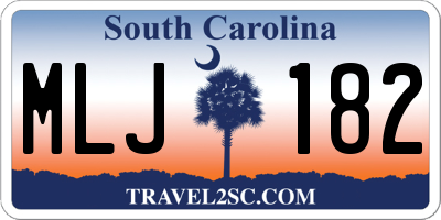 SC license plate MLJ182