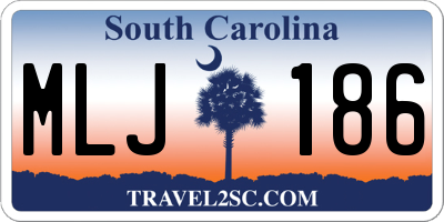 SC license plate MLJ186