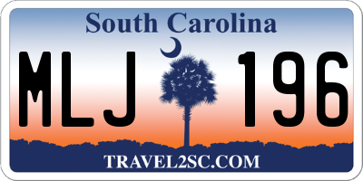 SC license plate MLJ196