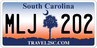 SC license plate MLJ202