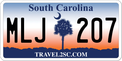SC license plate MLJ207