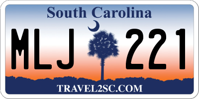 SC license plate MLJ221