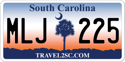 SC license plate MLJ225