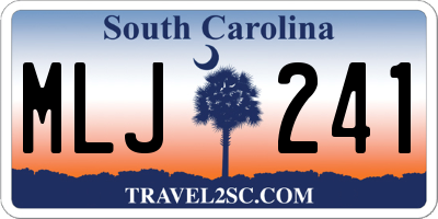 SC license plate MLJ241