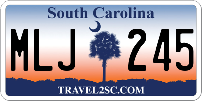 SC license plate MLJ245