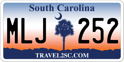 SC license plate MLJ252