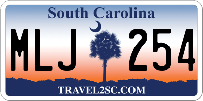 SC license plate MLJ254