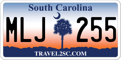 SC license plate MLJ255