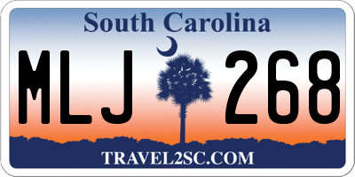 SC license plate MLJ268