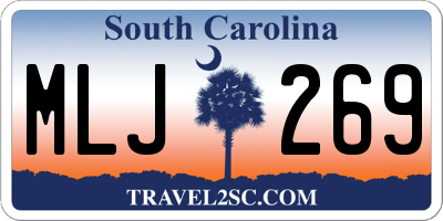 SC license plate MLJ269