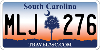 SC license plate MLJ276