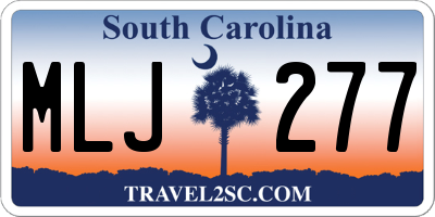 SC license plate MLJ277