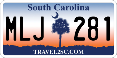 SC license plate MLJ281