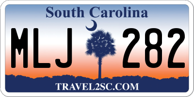 SC license plate MLJ282