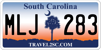 SC license plate MLJ283