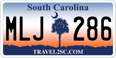 SC license plate MLJ286