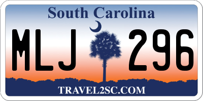 SC license plate MLJ296