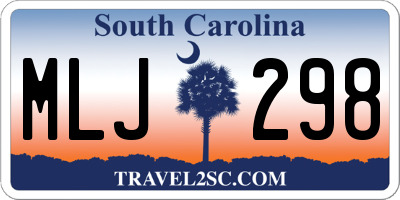 SC license plate MLJ298