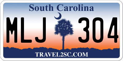 SC license plate MLJ304