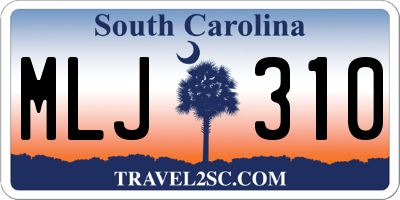 SC license plate MLJ310