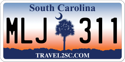 SC license plate MLJ311