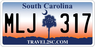 SC license plate MLJ317
