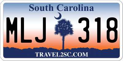 SC license plate MLJ318