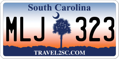 SC license plate MLJ323