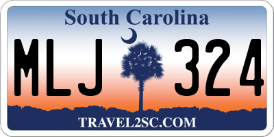 SC license plate MLJ324