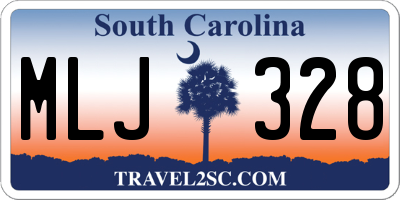 SC license plate MLJ328