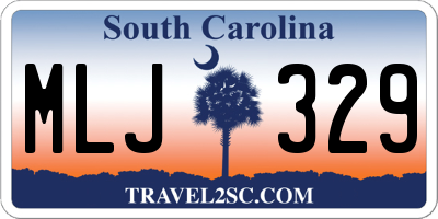 SC license plate MLJ329