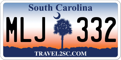 SC license plate MLJ332