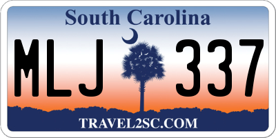 SC license plate MLJ337