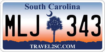 SC license plate MLJ343