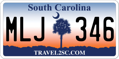 SC license plate MLJ346
