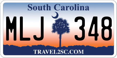SC license plate MLJ348