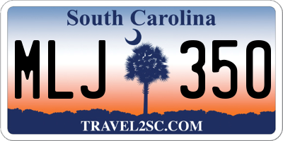SC license plate MLJ350