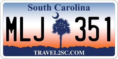 SC license plate MLJ351