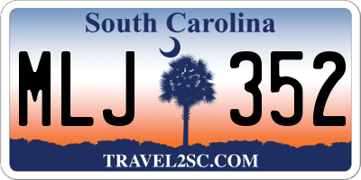 SC license plate MLJ352