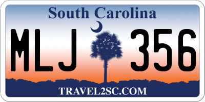 SC license plate MLJ356