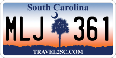 SC license plate MLJ361