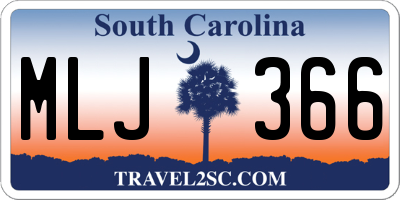 SC license plate MLJ366