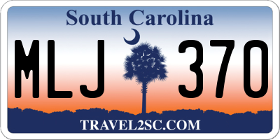 SC license plate MLJ370