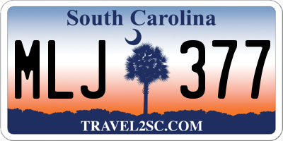 SC license plate MLJ377