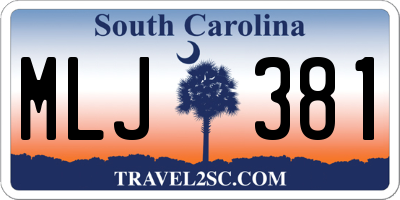 SC license plate MLJ381