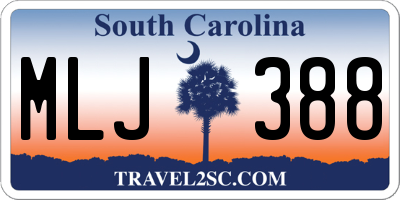 SC license plate MLJ388