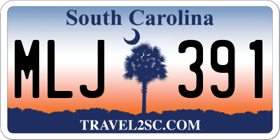 SC license plate MLJ391