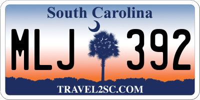 SC license plate MLJ392