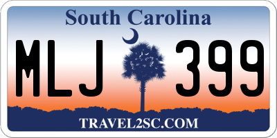 SC license plate MLJ399